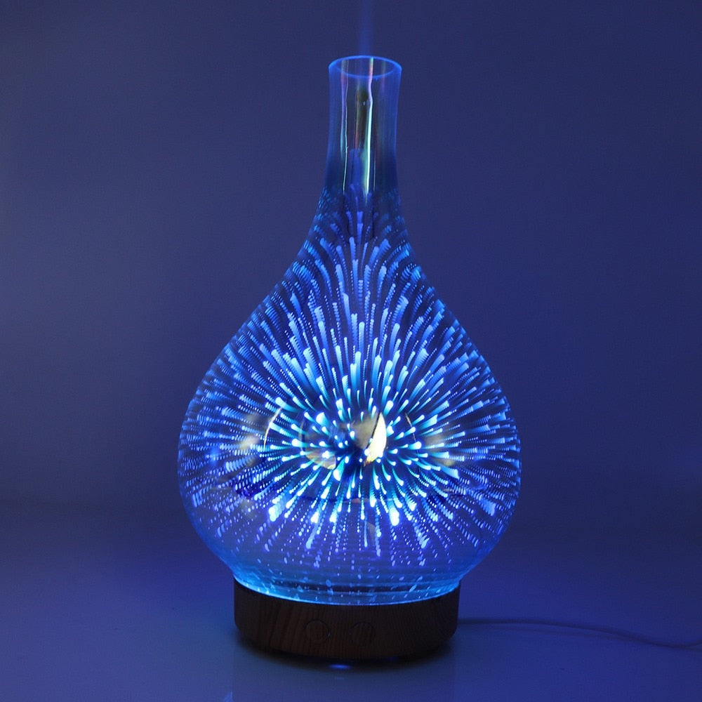 Aromadiffuser mit LED-Lichtshow, elegante Glasoberfläche, 7 Farben, 500ml Fassungsvermögen, stilvolle Entspannung für zu Haus