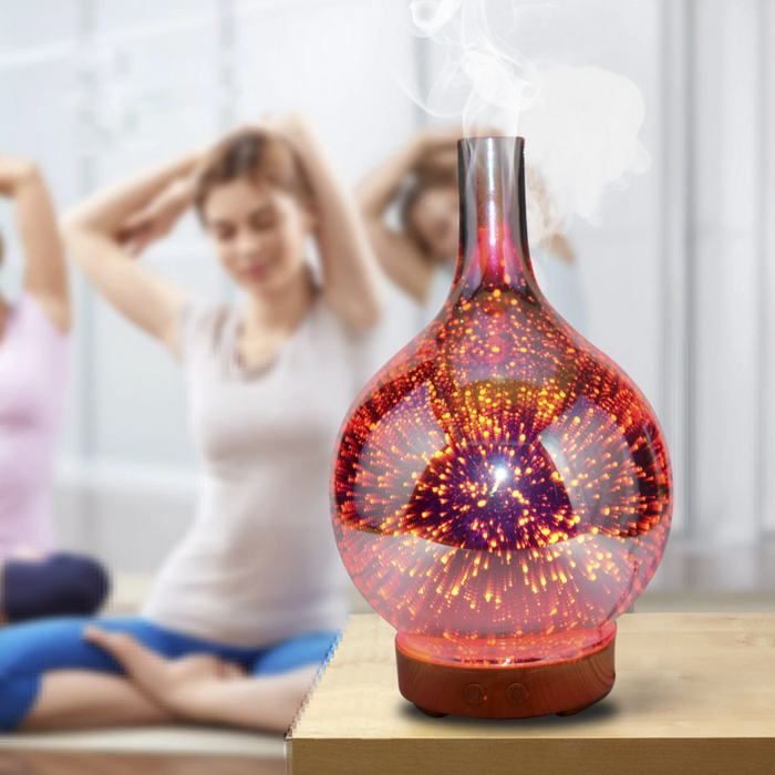 Aromadiffuser mit LED-Lichtshow, elegante Glasoberfläche, 7 Farben, 500ml Fassungsvermögen, stilvolle Entspannung für zu Haus