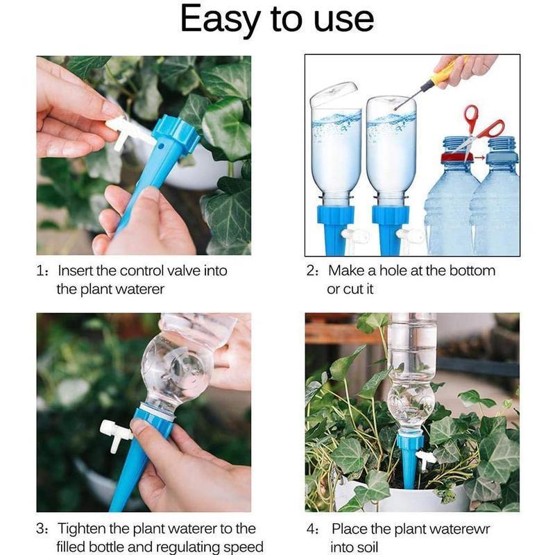 "Automatische Pflanzenbewässerungsstifte, grün, aus Kunststoff, für plastikflaschen geeignet, mühelose Gartenpflege, tropfges