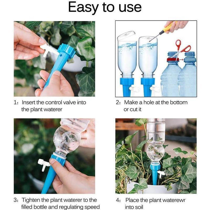 "Automatische Pflanzenbewässerungsstifte, grün, aus Kunststoff, für plastikflaschen geeignet, mühelose Gartenpflege, tropfges