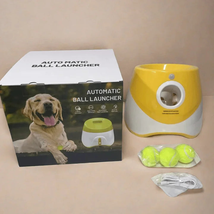 "Automatischer Ballwerfer für Hunde, USB-wiederaufladbar, kompakt, in Blau, Grün, Hellgrün, M, Orange, für aktives Spiel."