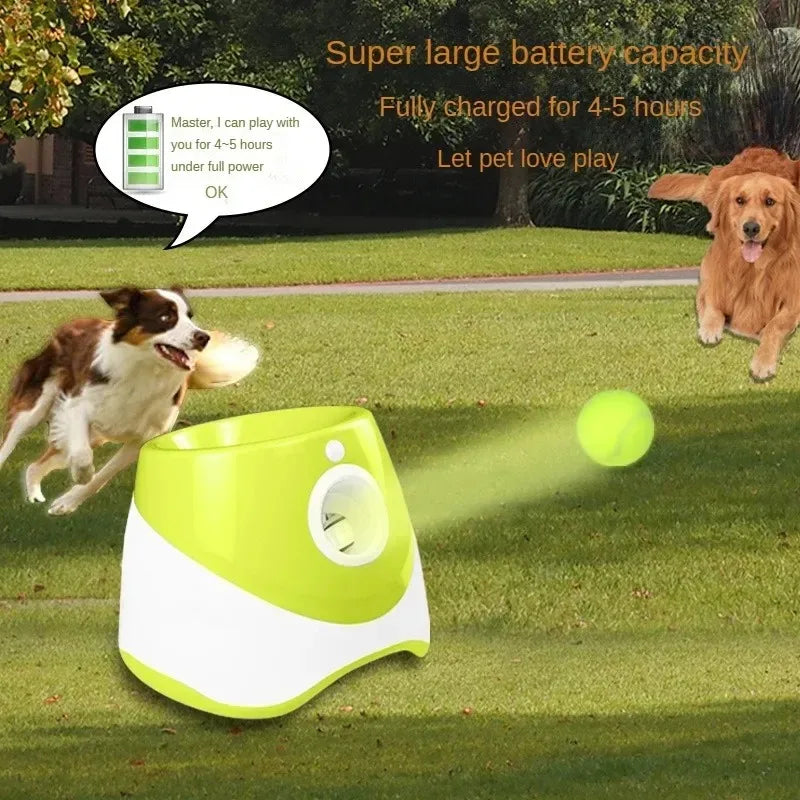 "Automatischer Ballwerfer für Hunde, USB-wiederaufladbar, kompakt, in Blau, Grün, Hellgrün, M, Orange, für aktives Spiel."