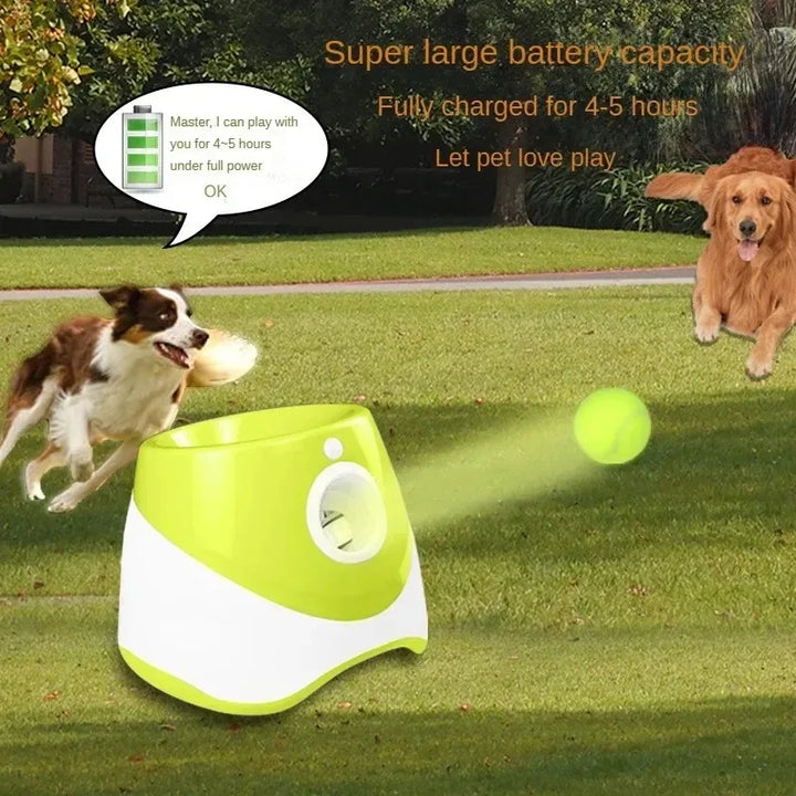 "Automatischer Ballwerfer für Hunde, USB-wiederaufladbar, kompakt, in Blau, Grün, Hellgrün, M, Orange, für aktives Spiel."