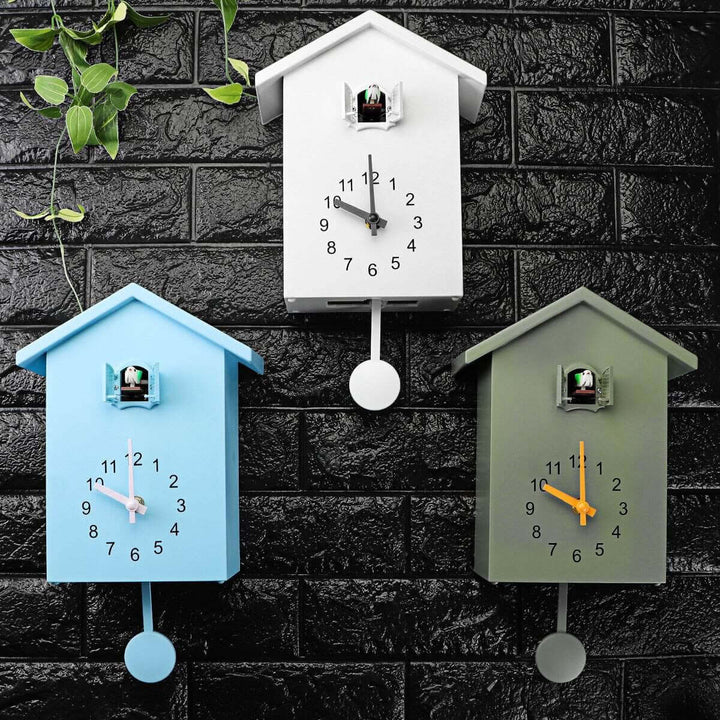 Horloge murale à coucou rétro à piles