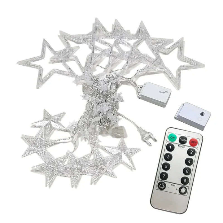LED Sternenvorhang Lichterkette 3x3m Warmweiß