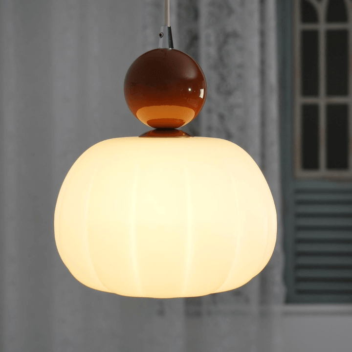 Elegante Kürbis Pendelleuchte, 14cm