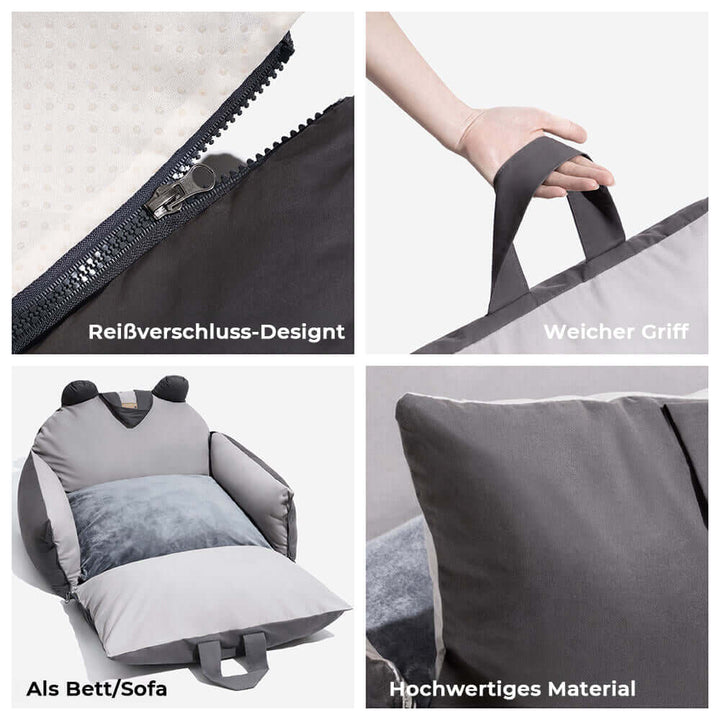 Panier de voiture sécurisé pour chien avec coussin de protection