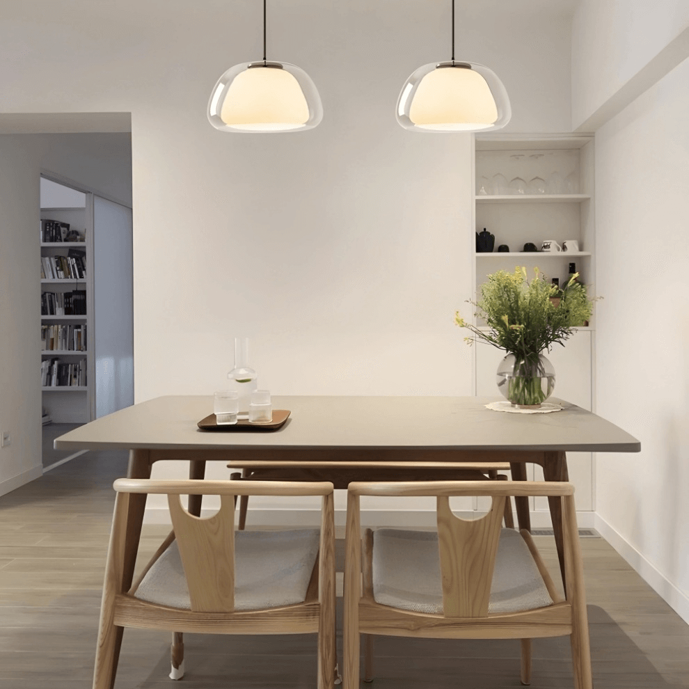 Moderne Milchglas Hängeleuchte Jelly