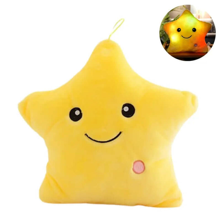 Oreiller étoile LED pour enfants - veilleuse et ami câlin