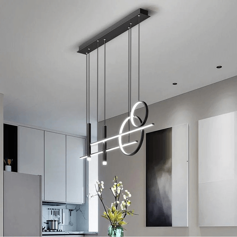 Moderne LED Hängeleuchte Schwarz