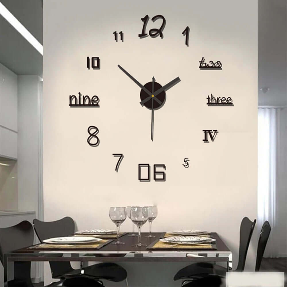 Moderne Design-Wanduhr mit leisem Laufwerk