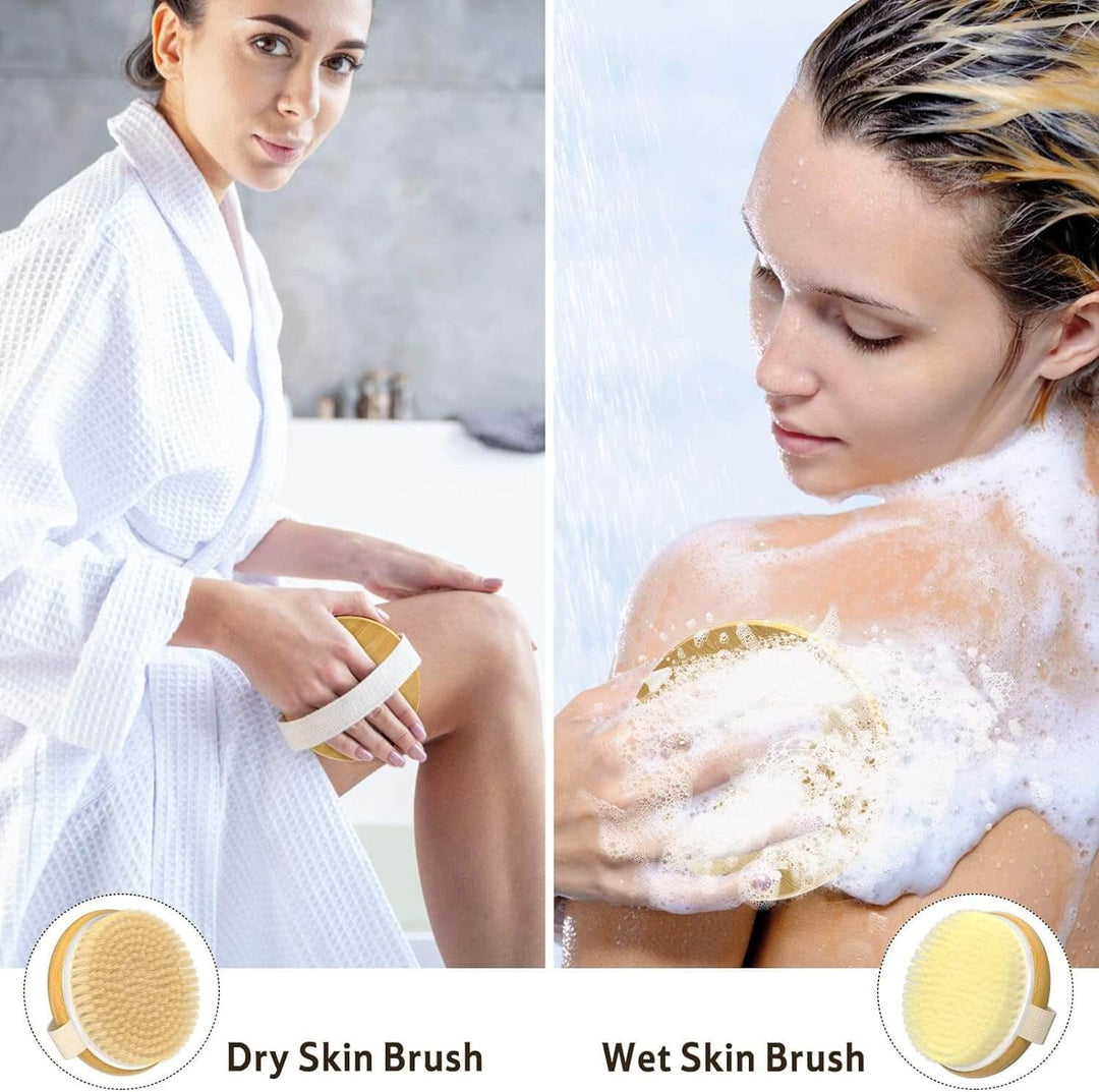 Trockenbürste Körperbürste Naturborsten Peeling Massagebürste