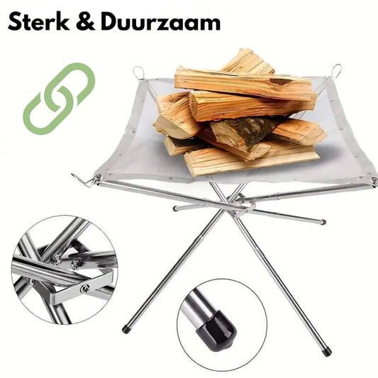 Support de feu de camp pliable