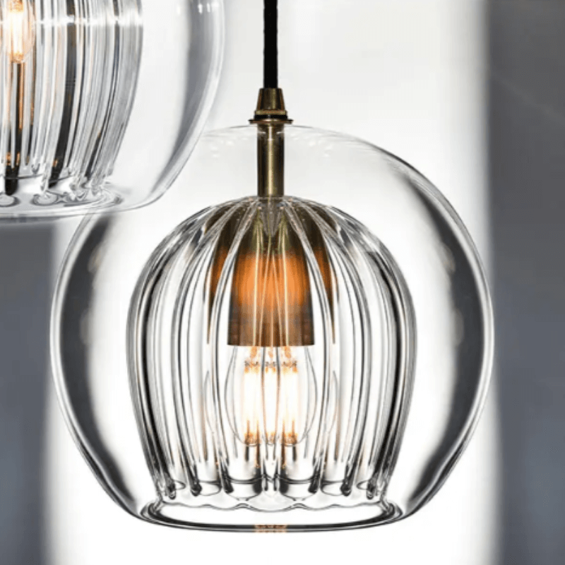 Moderne Hängeleuchte, Aluminium & Glas, LumaLite