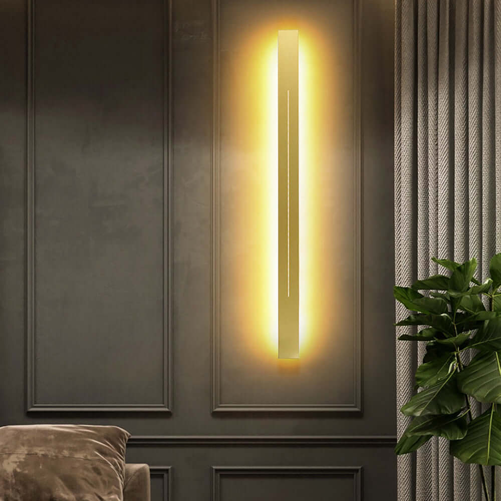 Moderne LED Wandleuchte Gold Schwarz Innen