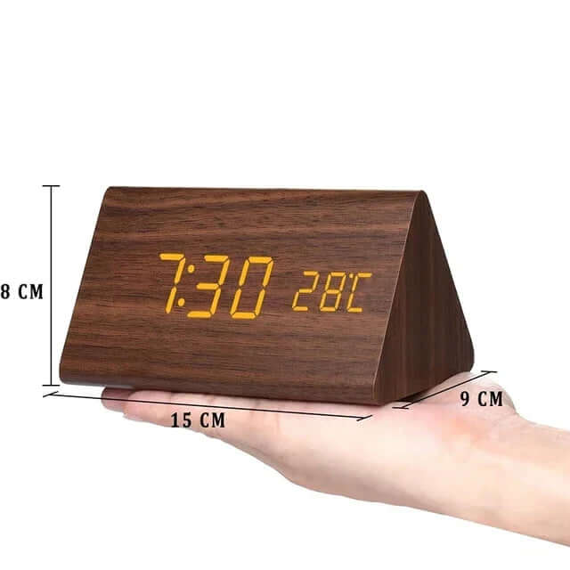 Digitaler Holz-Wecker mit LED & Sprachsteuerung