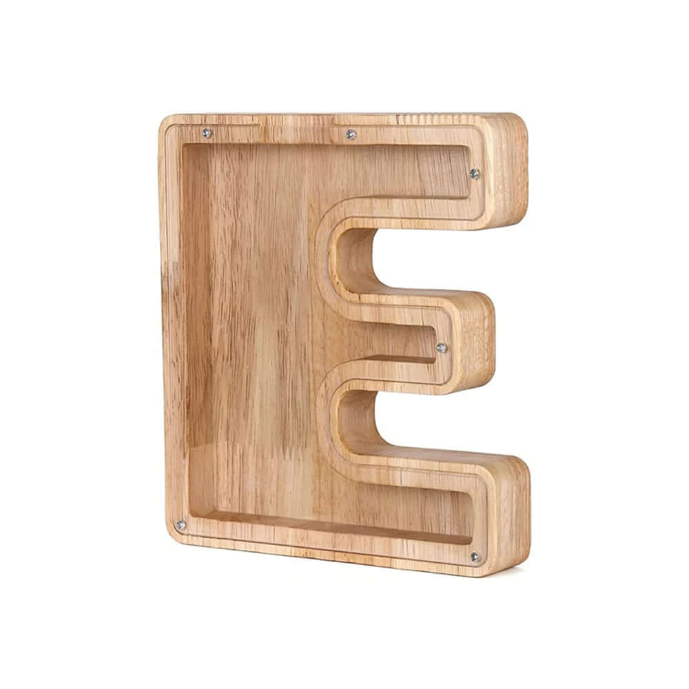 Holz Alphabet Sparschwein Buchstaben Spardose