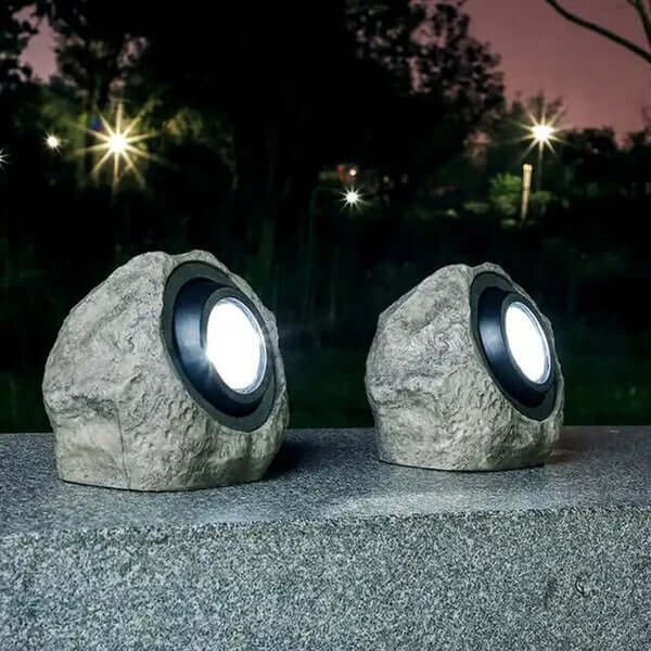 Solar Steinlampe Außen Garten, 17 x 20 cm