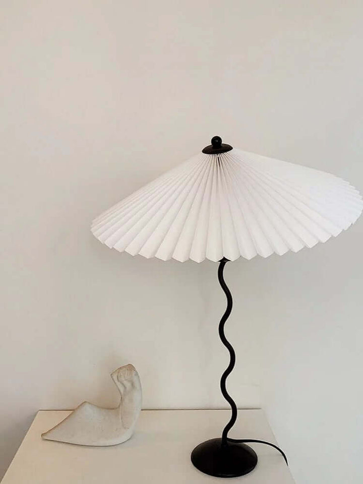 Designer Tischlampe Metall Modern Wellenförmig