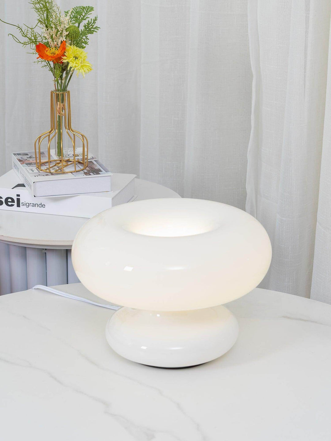 Lampe de table Donut design moderne éclairage intérieur LED