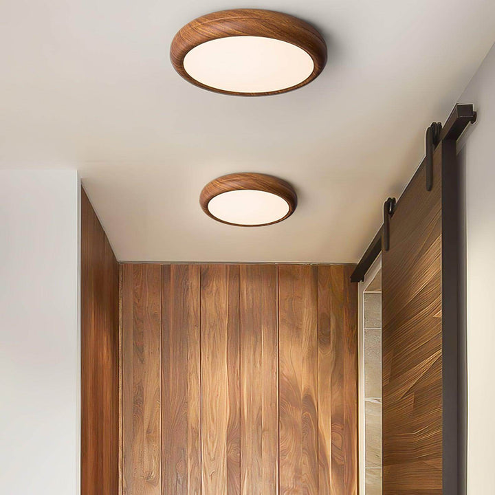 LED Deckenleuchte Holzoptik Modern Rund