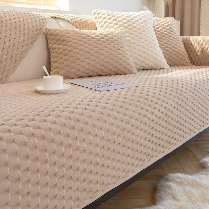 Housse de canapé en velours extensible, protection de meubles