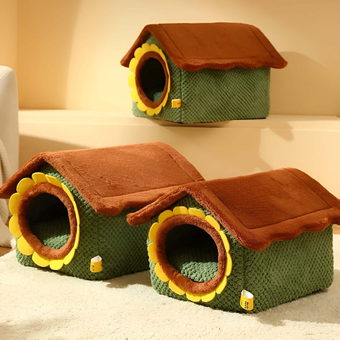 Tente confortable pour chat - grotte de couchage intérieure