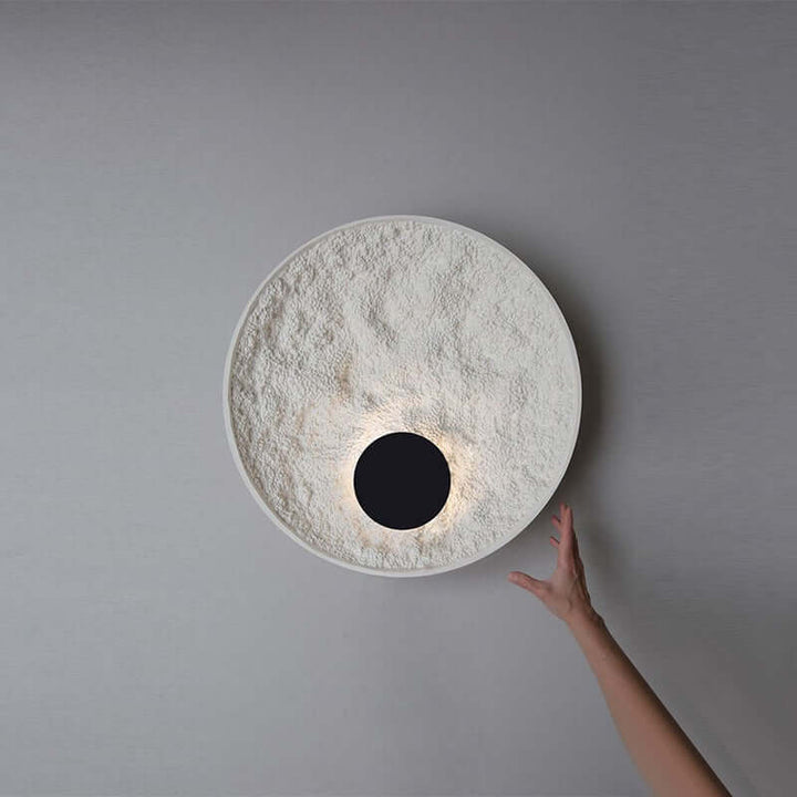 Applique murale moderne en forme de boule de lune ronde