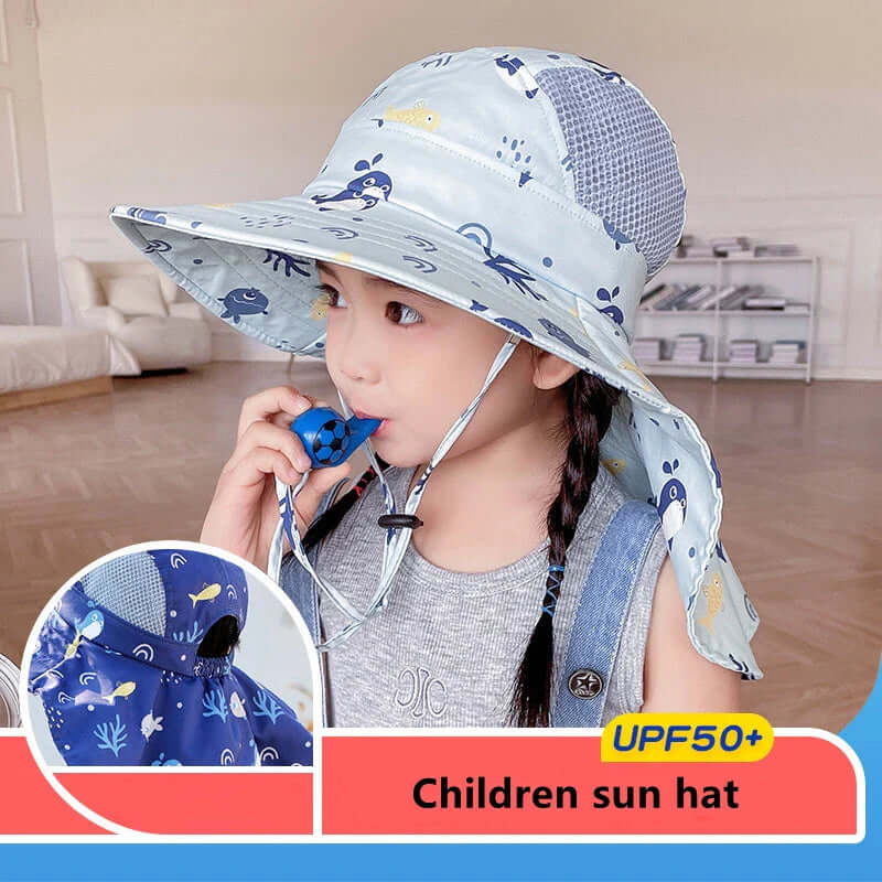 Sonnenhut Kinder UPF 50+ - Breiter Rand, Verstellbar
