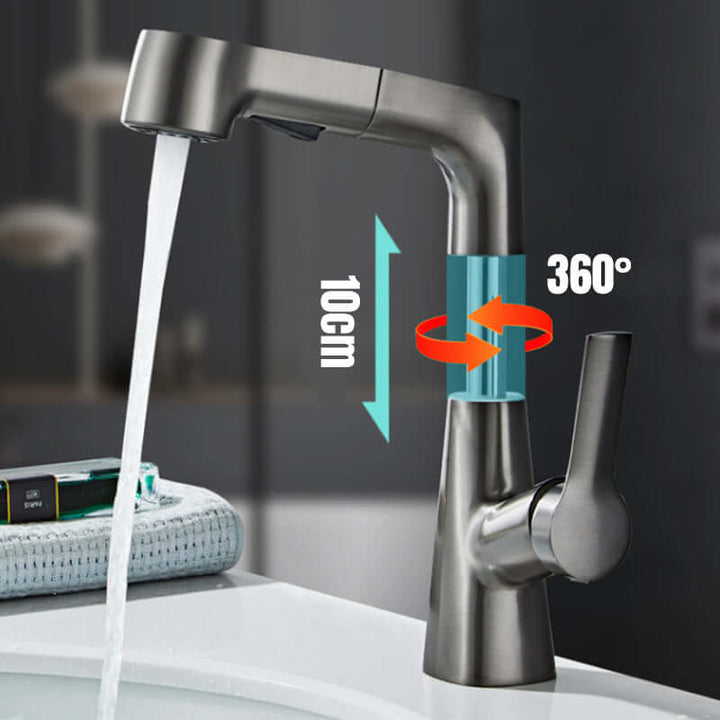 Mitigeur de lavabo avec douchette extractible
