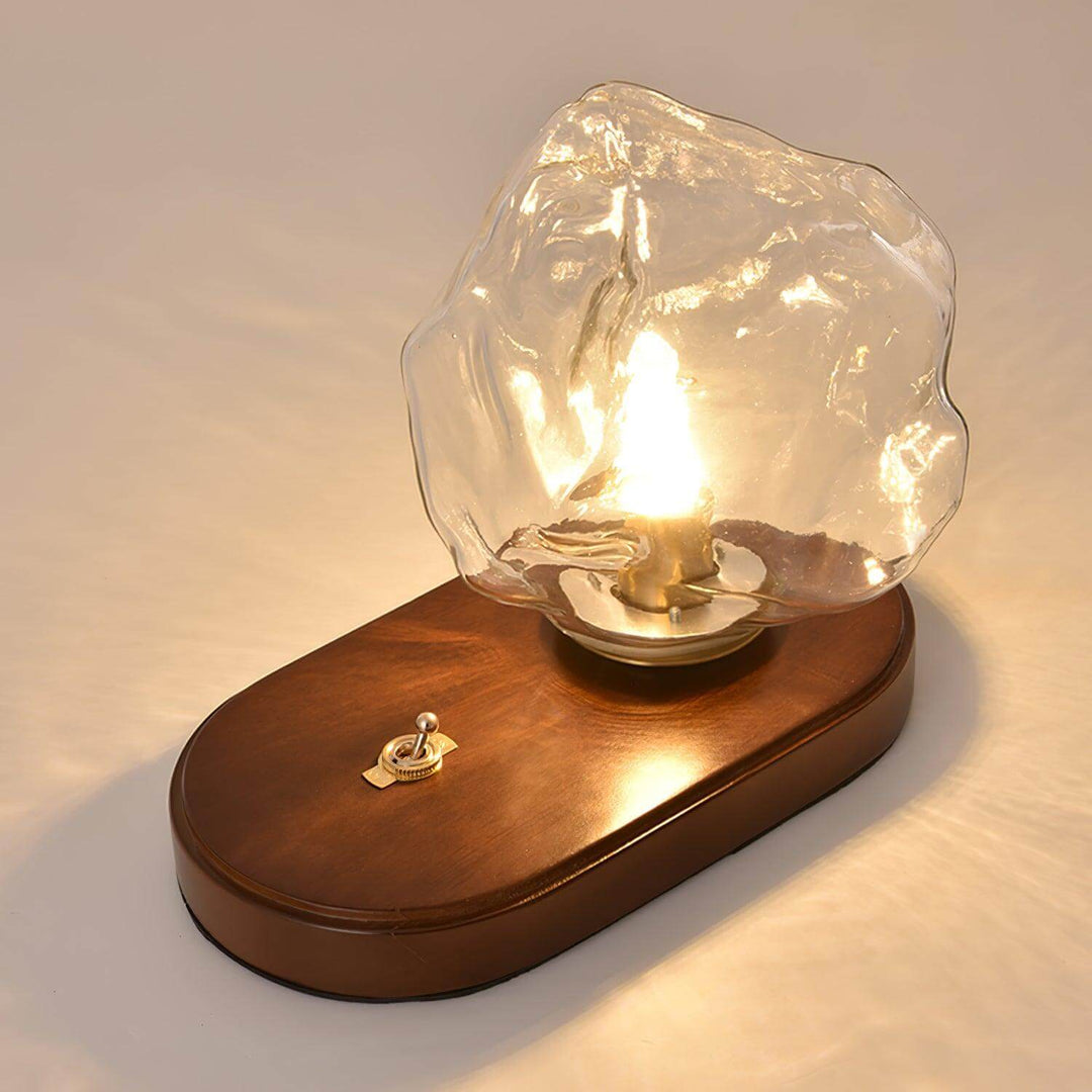 Lampe de table en verre Ice Stone Design