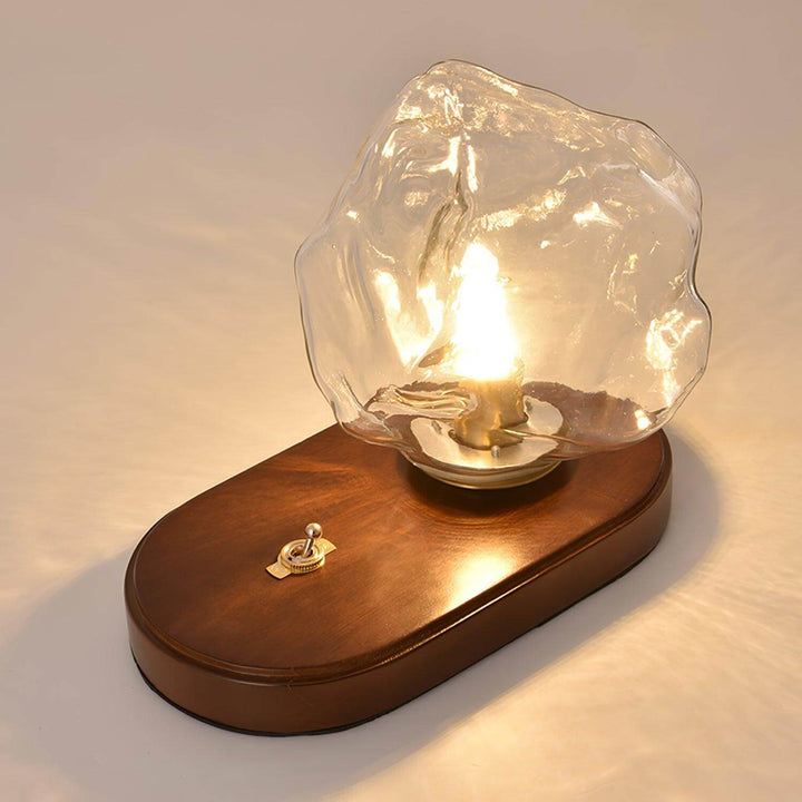 Lampe de table en verre Ice Stone Design