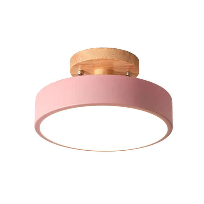 Skandinavische LED Deckenleuchte Holz Modern
