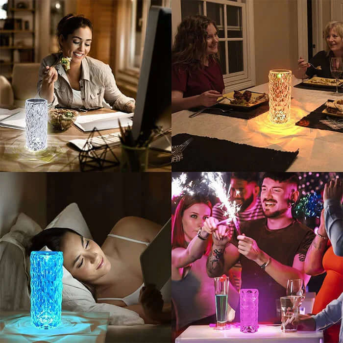 Kristall-LED-Lampe, dimmbar, modern