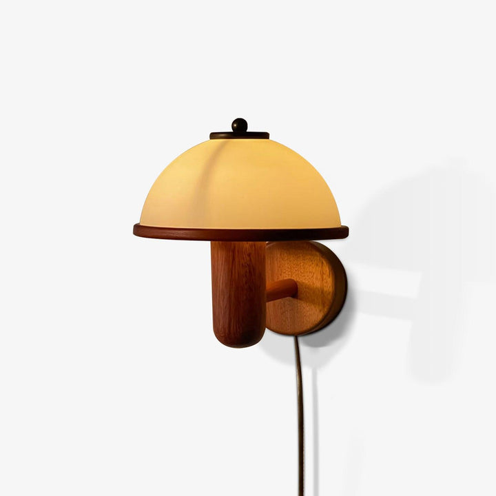 Pilz Design Wandleuchte Holz Modern