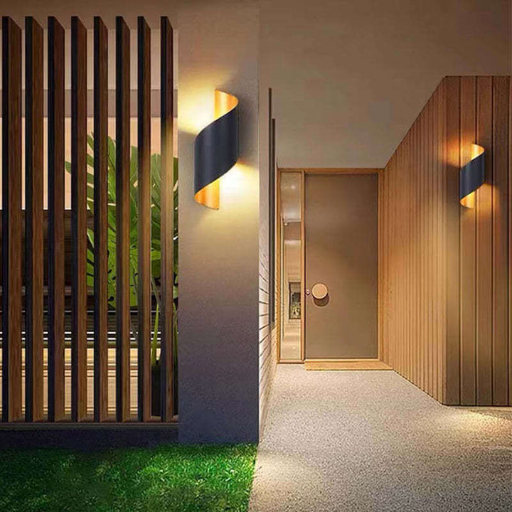 Moderne Spiral-LED-Wandleuchte