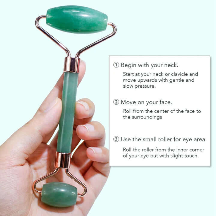 Gesichtsroller & Gua Sha Set - Für strahlende Haut