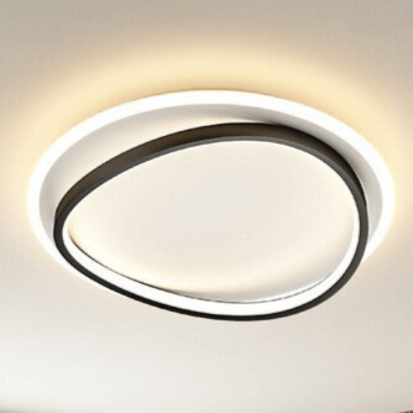 Plafonnier LED moderne noir et or