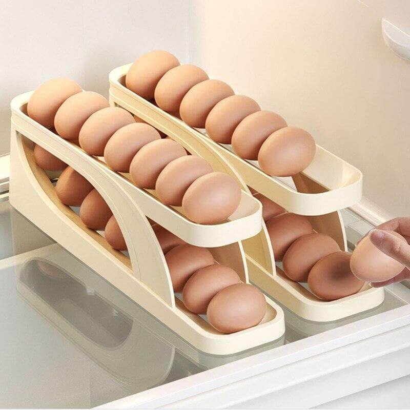 Automatisches Eierregal - Rollendes Eierfach für 14 Eier