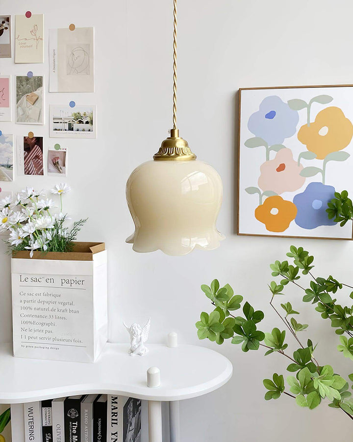Blüten-Pendelleuchte - 14cm Durchmesser