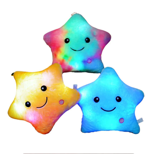 Kinder LED Sternkissen - Nachtlicht & Kuschelfreund