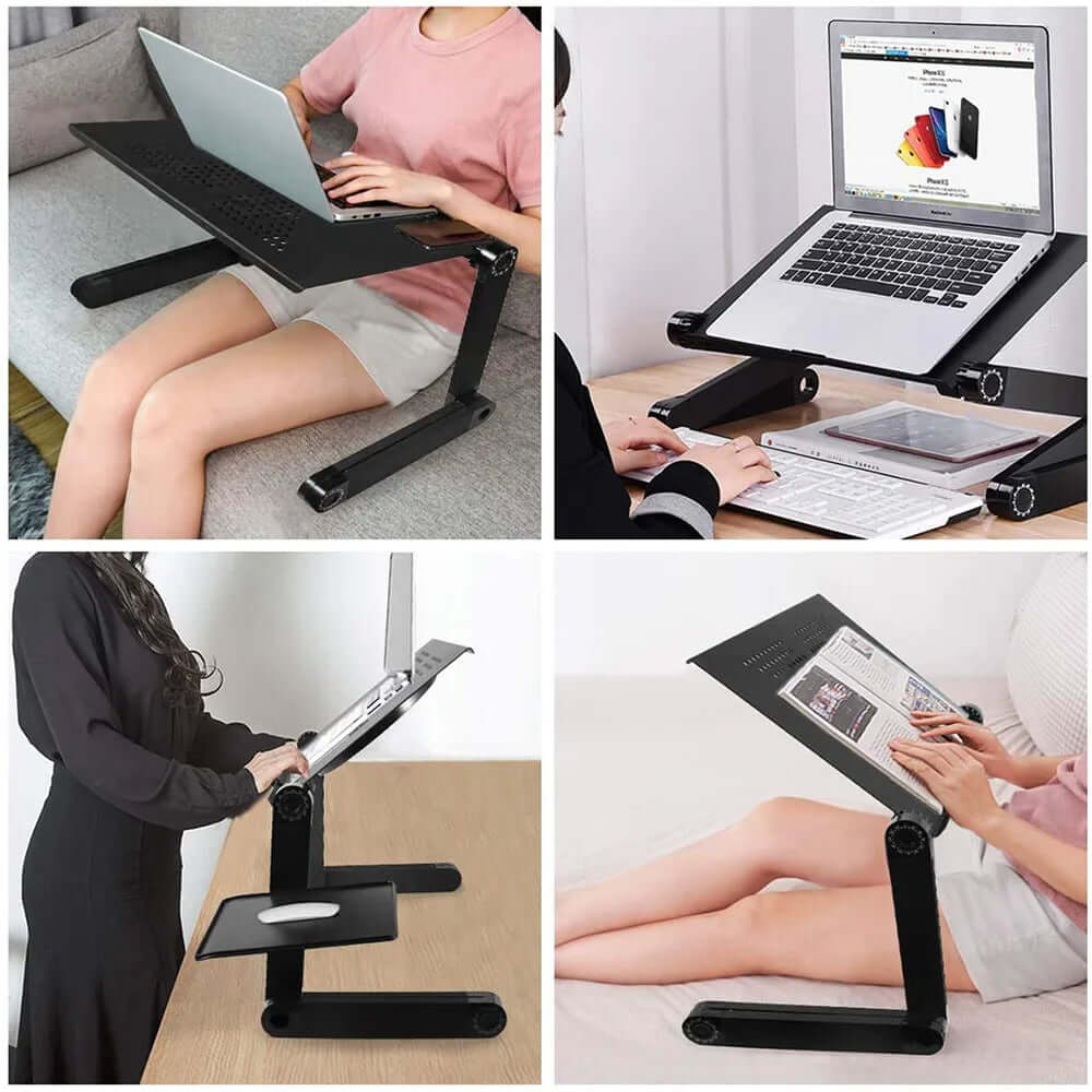 Support ergonomique pour ordinateur portable à 360° - réglable en hauteur