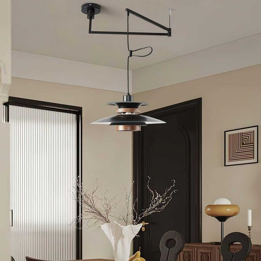 4-Schirm Pendelleuchte - Schwenkarm Design