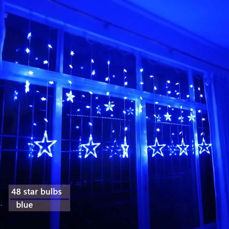 LED Sternenvorhang Lichterkette 3x3m Warmweiß