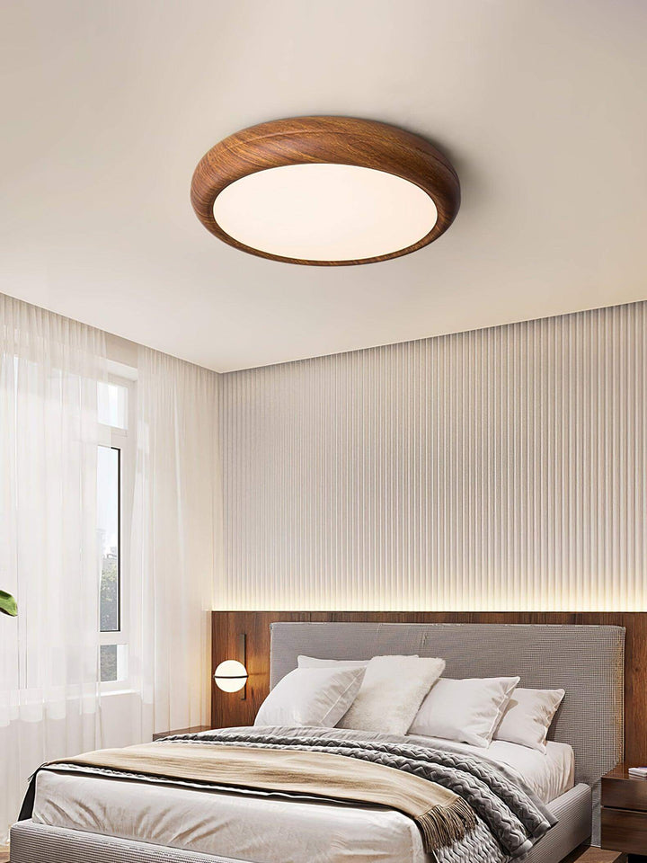 LED Deckenleuchte Holzoptik Modern Rund