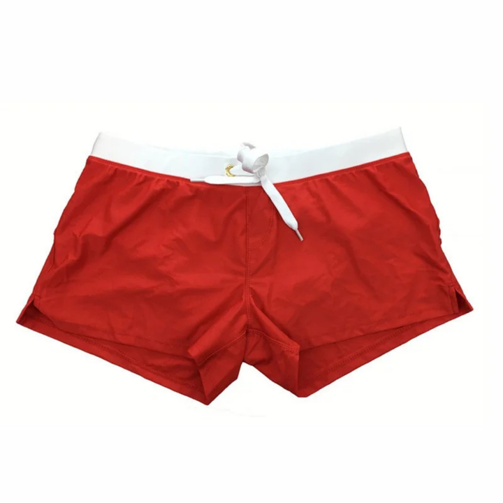 "Badeshorts Herren, leicht, schnelltrocknend, blau mit Kordelzug, für Strand- und Poolabenteuer"