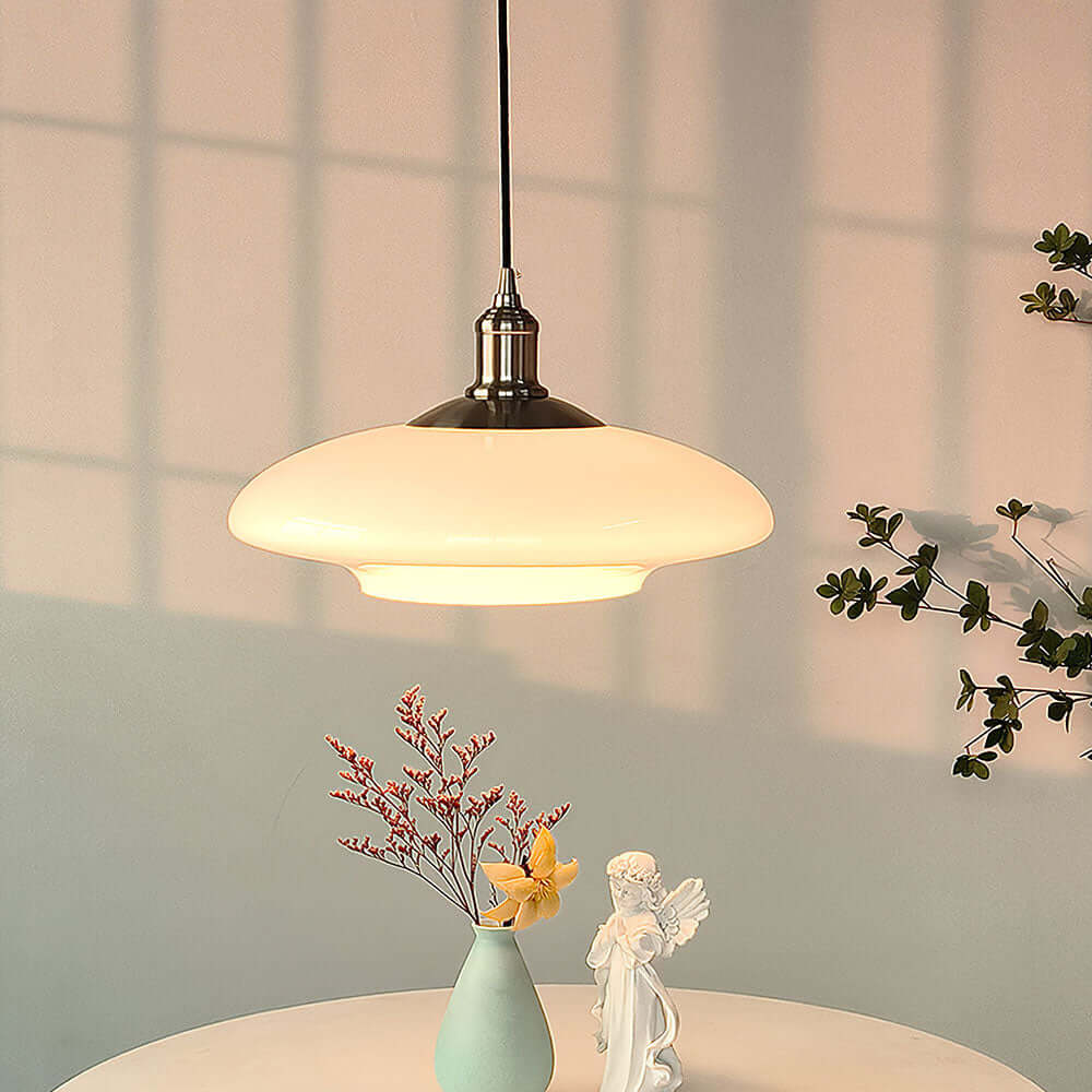 Moderne Weiße Glas Pendelleuchte