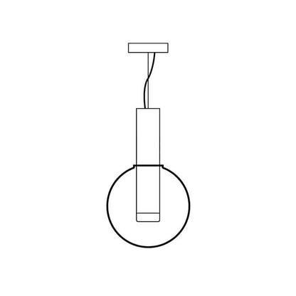 Elegante Pendelleuchte Glas & Metall