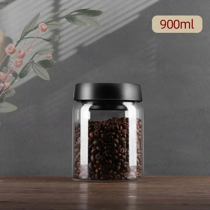 Glas-Kaffeebohnenbehälter mit Aromaschutz