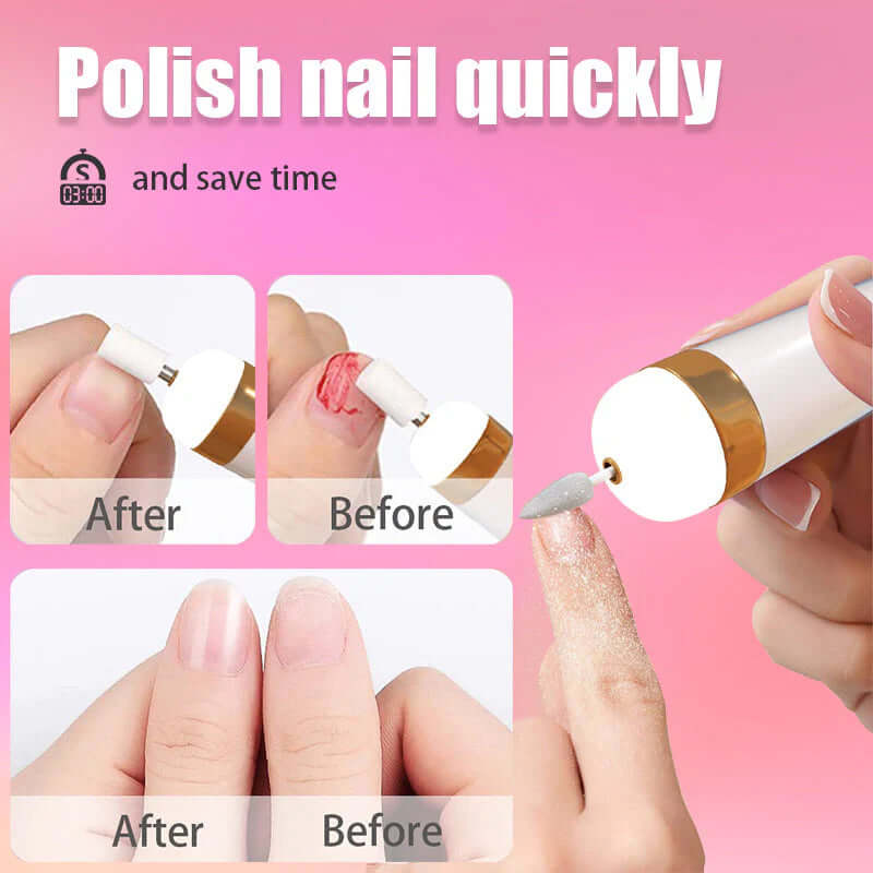 5-in-1 Elektrisches Nagelpflegegerät - Maniküre-Set mit LED-Licht
